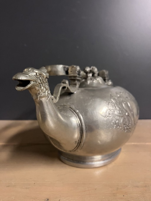 Classic pewter teapot