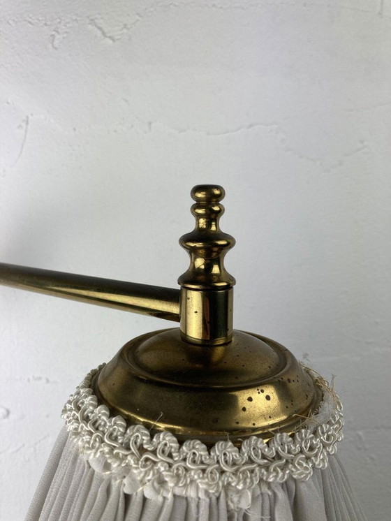 Image 1 of Art Deco Brass Swivel Arc Wall Lamp Lantern, 1920S