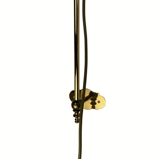 Image 1 of Art Deco Brass Swivel Arc Wall Lamp Lantern, 1920S