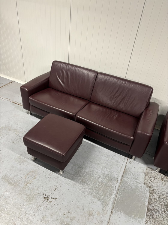 Image 1 of 2x Leather Montel Sofa