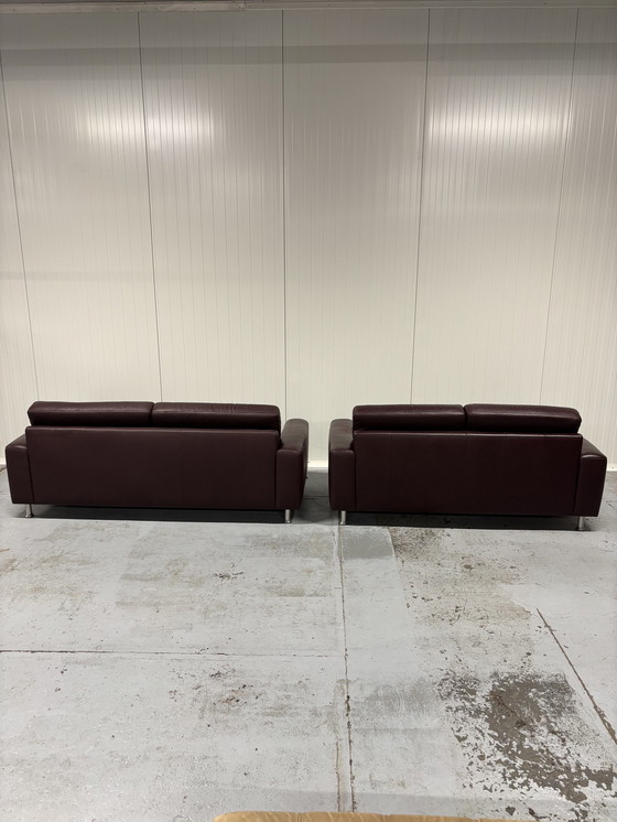 Image 1 of 2x Leather Montel Sofa