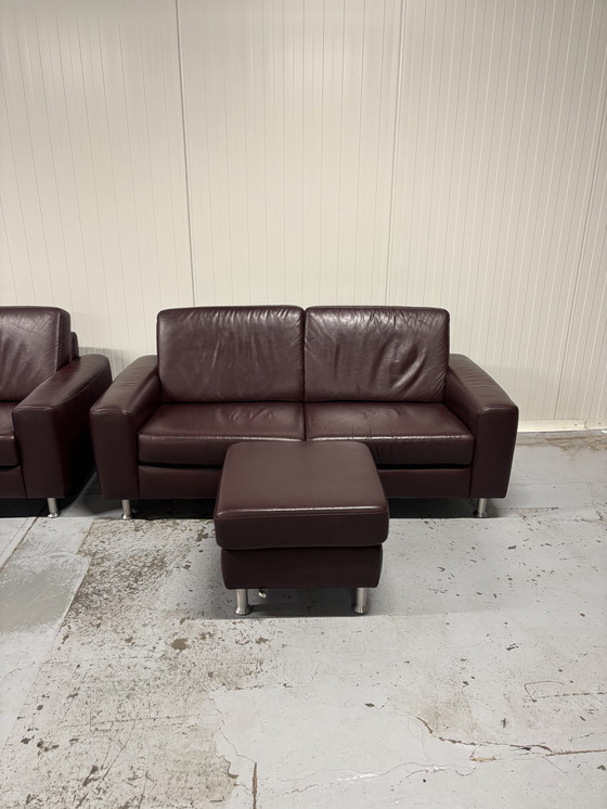 Image 1 of 2x Leather Montel Sofa