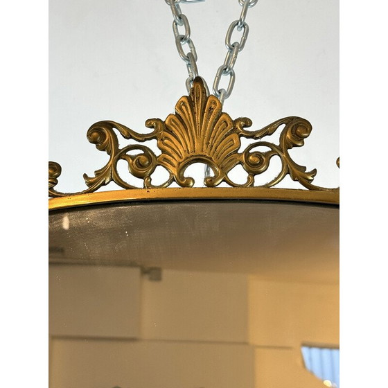 Image 1 of Specchio vintage con cornice in ottone, Italia 1950