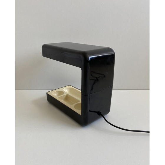 Image 1 of Vintage desk lamp in black lacquered aluminum by Giotto Stoppino for Tronconi, Italy 1970