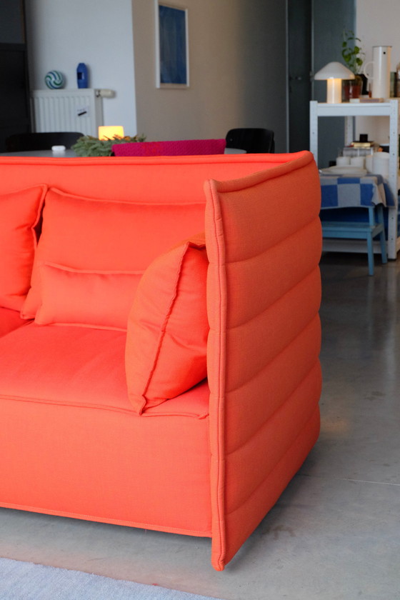 Image 1 of Divano Vitra Alcove Plume rosso/arancione - 3 posti