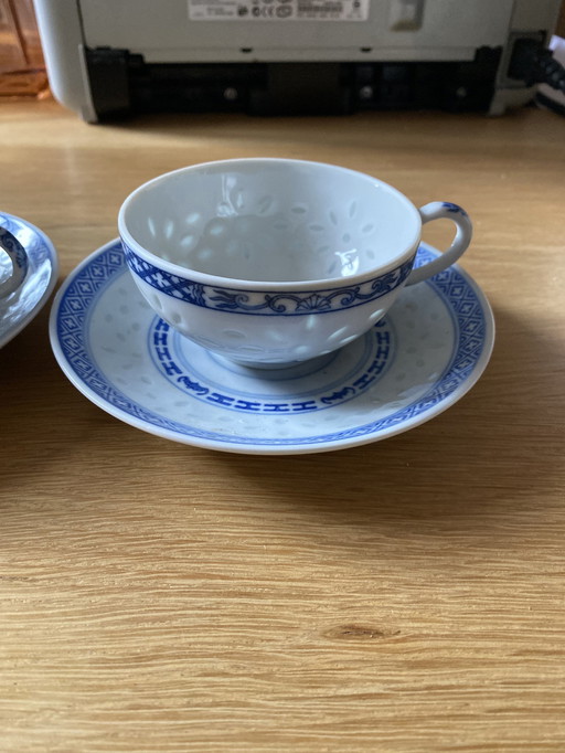 Antique Chinese cups Ricepattern