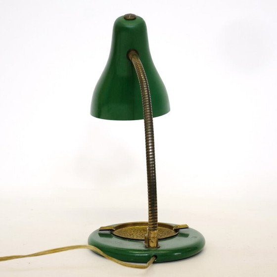 Image 1 of Lampada vintage verde e oro, anni '50