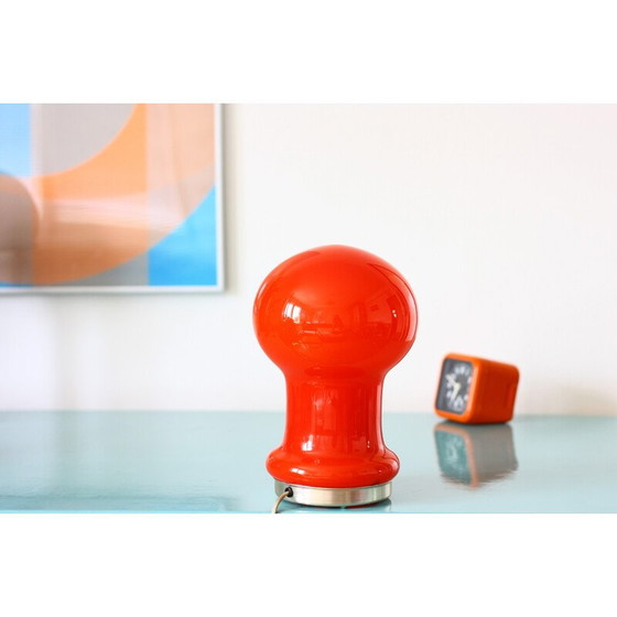 Image 1 of Vintage opal glass desk lamp by Ivan Jakse, Czechoslovakia