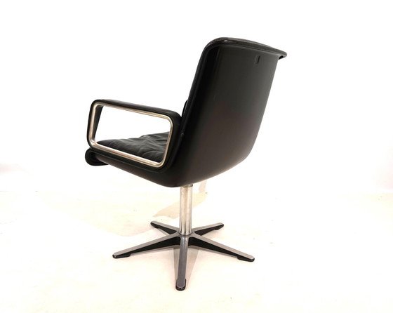 Image 1 of Wilkhahn Delta leather dining/conference chair from Delta Design