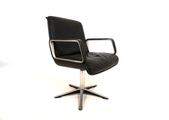 Image 1 of Wilkhahn Delta leather dining/conference chair from Delta Design