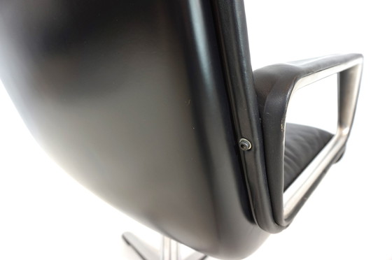 Image 1 of Wilkhahn Delta leather dining/conference chair from Delta Design