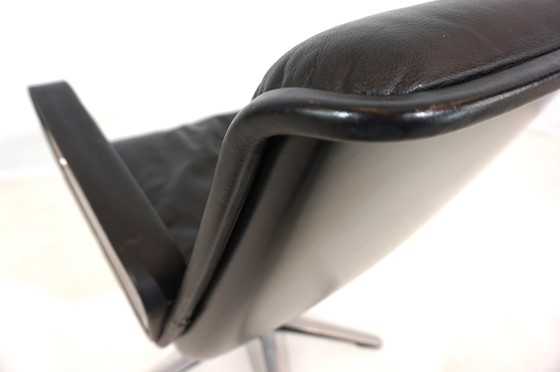 Image 1 of Wilkhahn Delta leather dining/conference chair from Delta Design