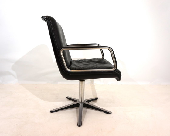 Image 1 of Wilkhahn Delta leather dining/conference chair from Delta Design