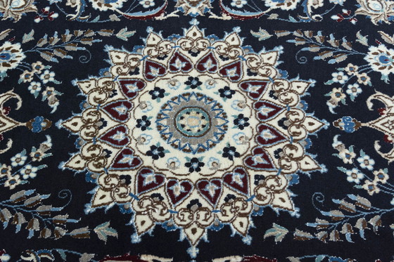 Image 1 of Hand-knotted Nain 9 La Carpet With Silk - 203 X 128 Cm