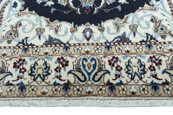 Image 1 of Hand-knotted Nain 9 La Carpet With Silk - 203 X 128 Cm