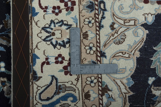 Image 1 of Hand-knotted Nain 9 La Carpet With Silk - 203 X 128 Cm