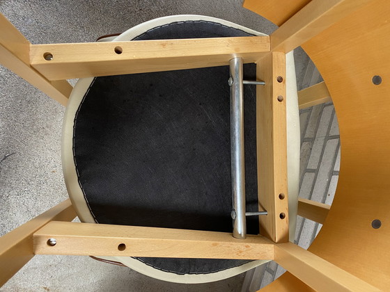 Image 1 of 4x chaises vintage en cuir Ikea Niels Gammelgaard