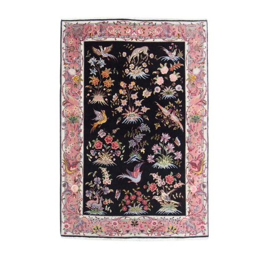   Hand-knotted Tabriz With Silk 152X106