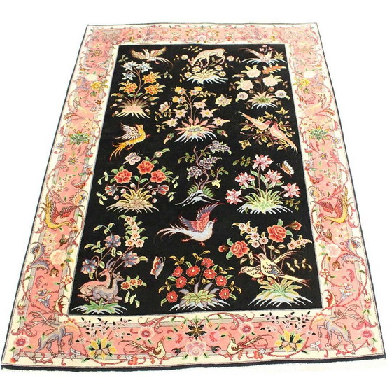 Image 1 of   Hand-knotted Tabriz With Silk 152X106