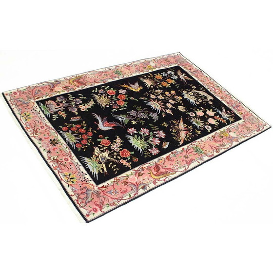 Image 1 of   Hand-knotted Tabriz With Silk 152X106