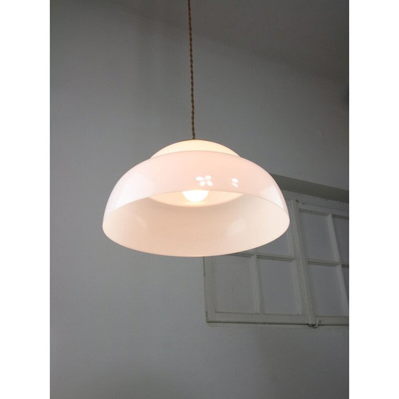 Image 1 of Vintage brass and plexiglass pendant lamp, Italy