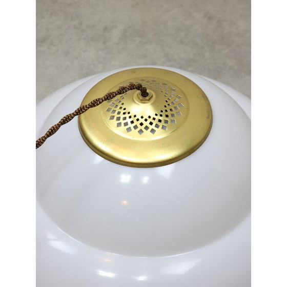 Image 1 of Vintage brass and plexiglass pendant lamp, Italy