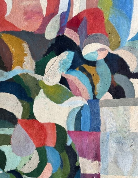 Image 1 of Peter Hotter ( Germany ) Beautiful Abstract Painting From 1973