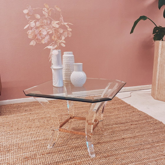 Image 1 of Lucite side table