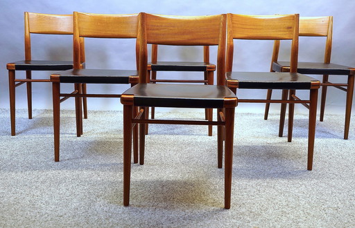 Chaises de salle à manger vintage de Georg Leowald pour Wilkhahn, années 1950, lot de 6