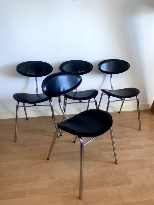 4x Arbben Italy dining chairs (postmodern)