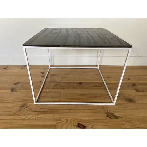Image 1 of Square vintage slate coffee table