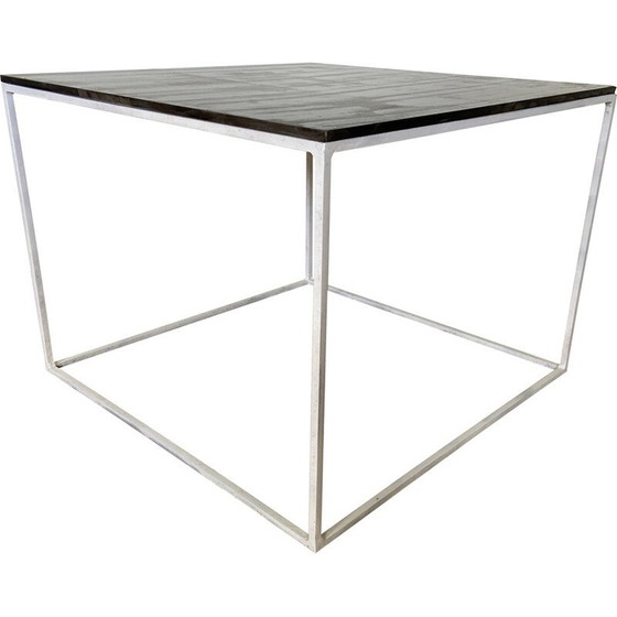 Image 1 of Square vintage slate coffee table