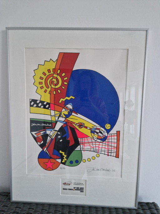 Jan Van Overbeek - Abn Amro Tennis Screenprint 2003 36/80