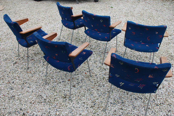 Image 1 of 6x André Cordemeyer 1265 Gispen chaises de salle à manger