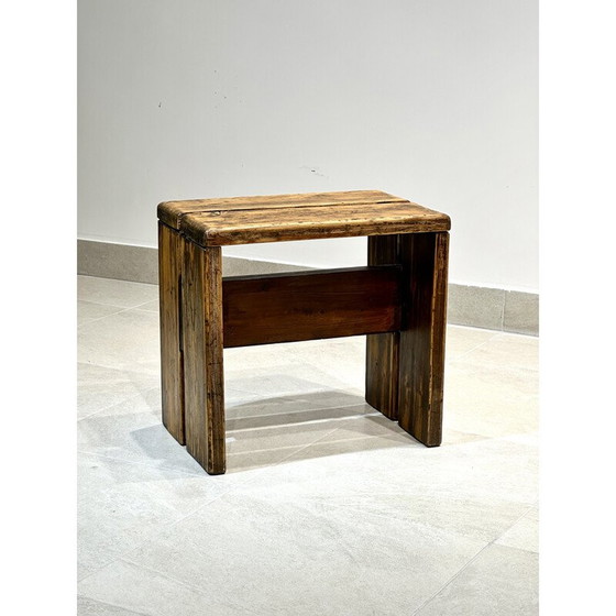 Image 1 of Pair of vintage "les arcs" stools by Charlotte Perriand, 1960