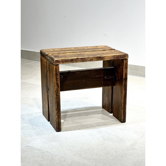 Image 1 of Pair of vintage "les arcs" stools by Charlotte Perriand, 1960