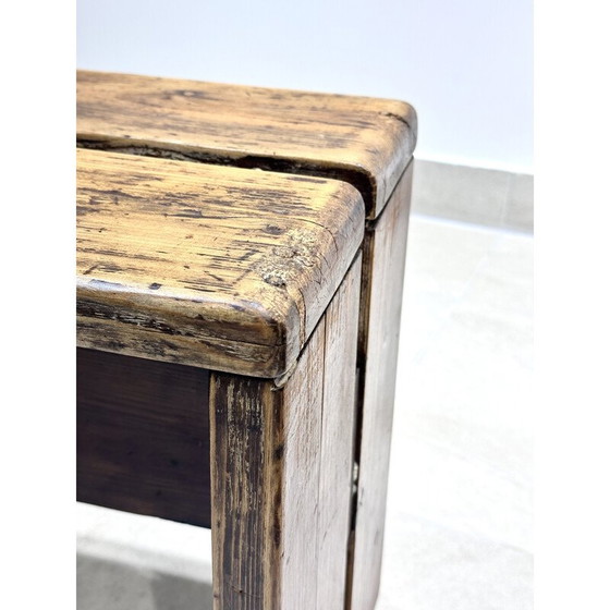 Image 1 of Pair of vintage "les arcs" stools by Charlotte Perriand, 1960