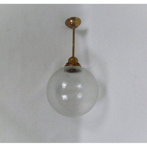 Vintage brass suspension lamp, 1960