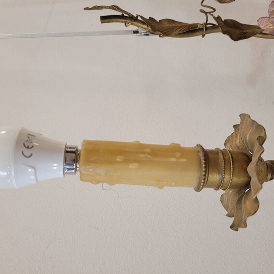 Image 1 of Pair of vintage gold metal wall lamp, Italy