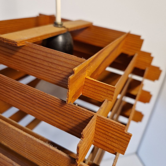 Image 1 of 60'S Danish Vintage Pendant Lamp Slats Lamp