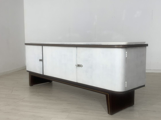 Image 1 of Credenza e cassettiera vintage in stile shabby chic di metà secolo