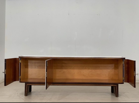 Image 1 of Credenza e cassettiera vintage in stile shabby chic di metà secolo