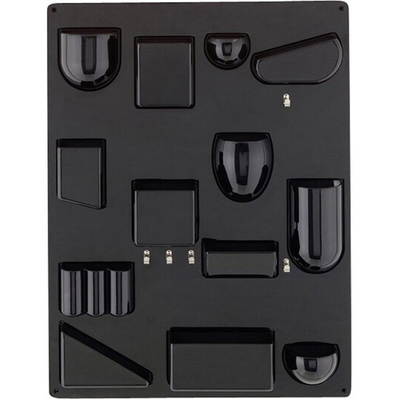 Image 1 of Vintage black wall organizer by Dorothee Becker, Germany 1969