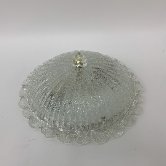 Image 1 of Vintage Glass Ceiling Lamp - 1970s, Italian