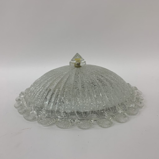 Vintage Glass Ceiling Lamp - 1970s, Italian