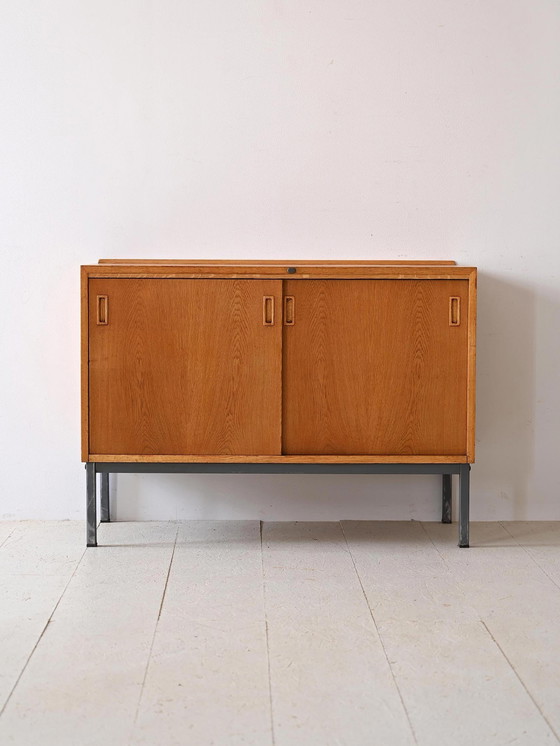 Image 1 of Credenza da ufficio in rovere scandinavo anni &#39;60, mobile TV moderno vintage