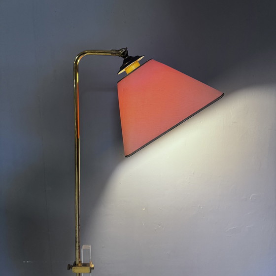 Image 1 of Hollywood Regency Floor Lamp Perspex Brass