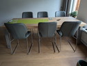 6 sedie da pranzo Bert Plantagie Musterring moderne in pelle grigia