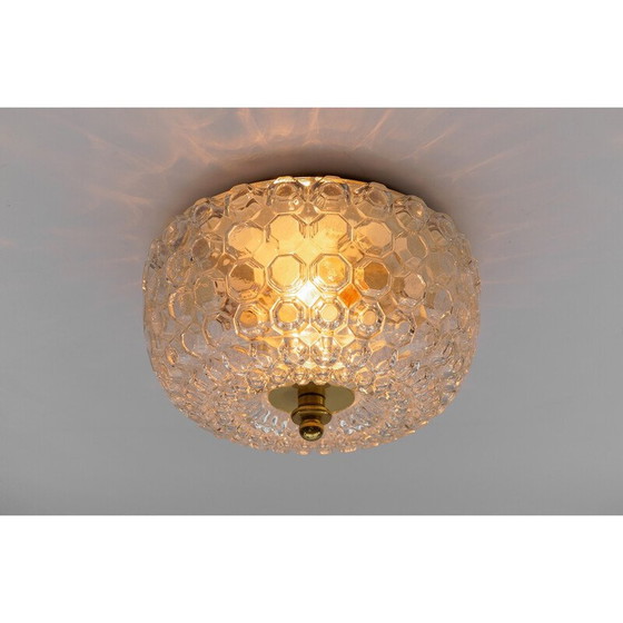 Image 1 of Lampada da soffitto in vetro vintage per Limburg, Germania, 1960