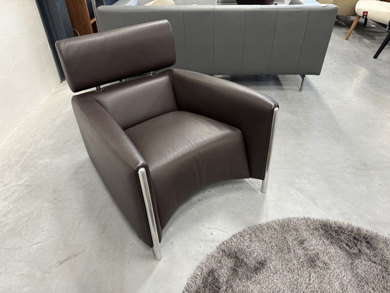 Image 1 of 2 Leolux Oblomov Armchairs Brown Leather